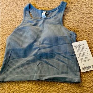 Lululemon ebb to street racer crop tank BNWT!